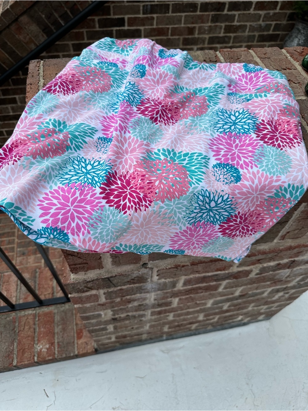 Chadwicks Pink, Teal & Aqua Floral Skater Skort